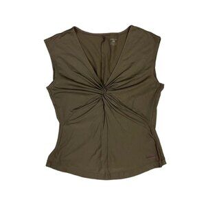 Patagonia Shirt‎ Women’s Size Large Brown Bandha Twist Front Tank Sleeveless Top